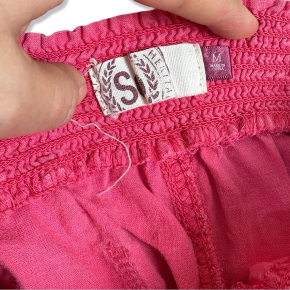 ⭐️SO Pink Straight Leg Linen Beach Pants - Picture 3 of 5